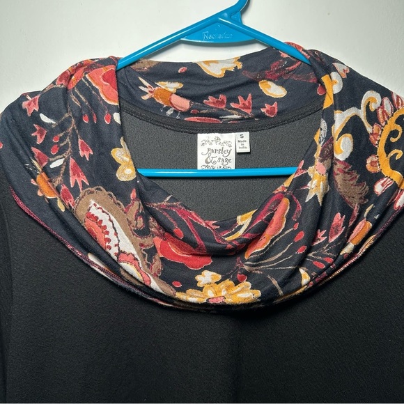 Parsley & Sage Small Artsy Lagenlook Soft Longline Tunic Longsleeve Cowl Neck - Picture 3 of 14